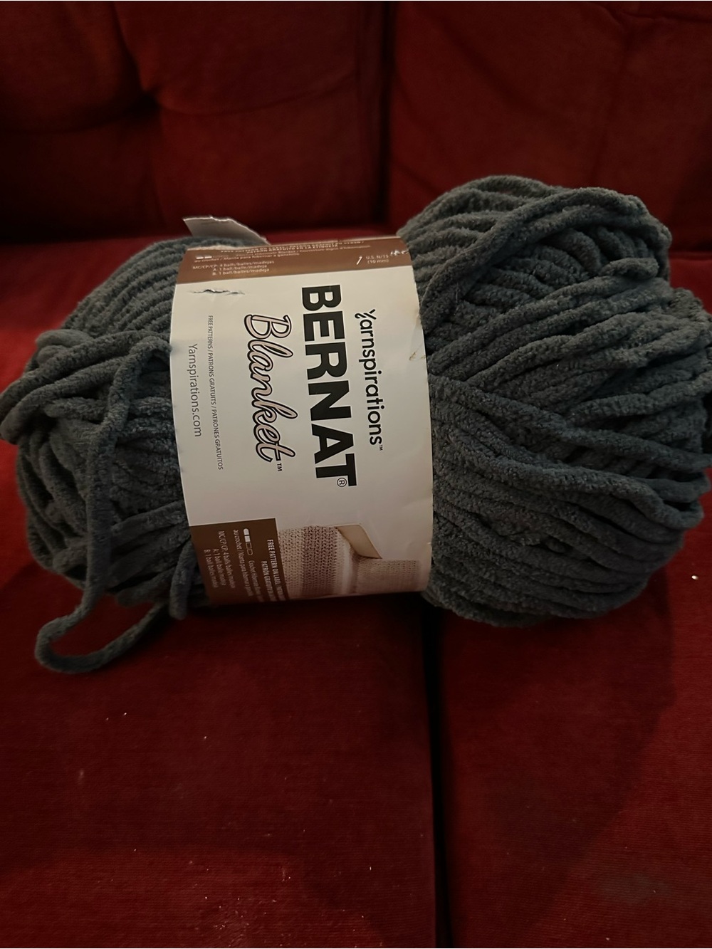 Bernat Blanket Chenille Yarn - Lead